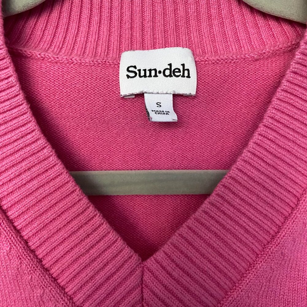 Aritzia Sunday Best Pink Merino Wool Winston Cropped Sweater Vest Size S - Picture 5 of 5